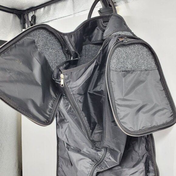 John Varvatos Grey Suit Weekender Zip Up Men's Duffel Travel Bag - Picture 4 of 9